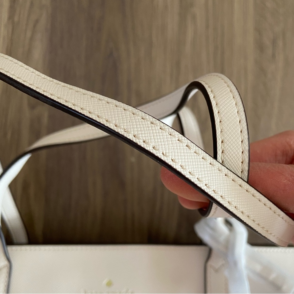 Kate Spade Brynn White Saffiano Tote Bag - Picture 3 of 10